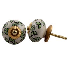 Pea Green Tiny Dresser Knob