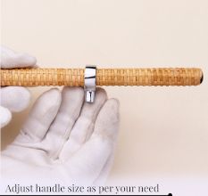 Adjustable Natural Round Rattan Drawer Handles (5 Inch)