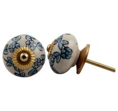 Slate Blue Tiny Dresser Knob