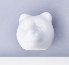 White Mix Animals Pattern Ceramic Cabinet Knobs 6 Pieces