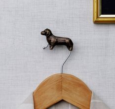 Handmade Antique Dog Wall Hooks Pack of 3