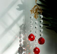 Suncatchers Crystals Ball Red Prism Window Hanging