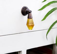 Champagne Glass Pull Teardrop Cabinet Knob