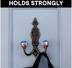 Handmade Multicolor Ceramic Iron Wall Hooks 6 Pieces