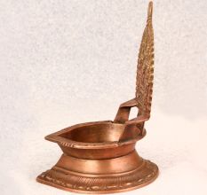 Premium Brass Gajalaxmi Oil Lamp in South Indian Art