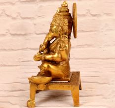 Premium Brass Lord Ganesha Statue for Prayer Room