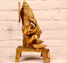 Premium Brass Lord Ganesha Statue for Prayer Room