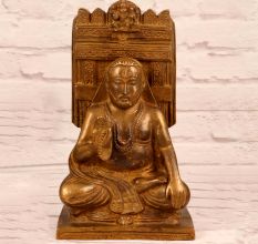 Handmade Finest Brass Raghavendra Swamy Statue for Decor