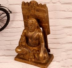 Handmade Finest Brass Raghavendra Swamy Statue for Decor