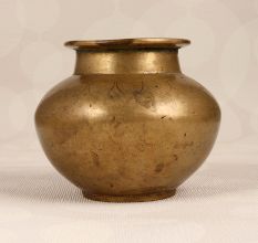 Handmade Vintage Brass Lota Water Pot for Prayer Room