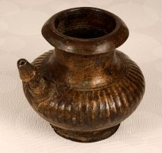Vintage Handmade Brass Holy Water Pot with Spout