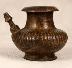 Vintage Handmade Brass Holy Water Pot with Spout
