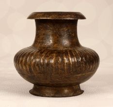 Vintage Handmade Brass Holy Water Pot with Spout