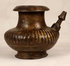 Vintage Handmade Brass Holy Water Pot with Spout