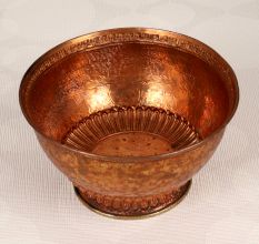 Tibetan Art Finest Copper Bowl with Engraving for Decor