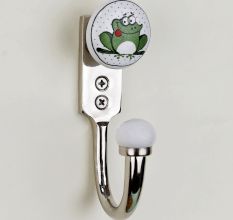 Multicolor Frog Ceramic Kids Wall Hook