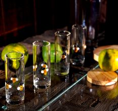 Beautiful Transparent Shot Glasses for Home Decor in Set of 4