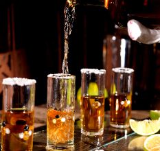 Beautiful Transparent Shot Glasses for Home Decor in Set of 4