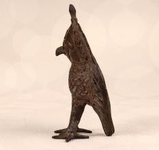 Vintage Tribal Art Brass Statue of Owl for Home Decor