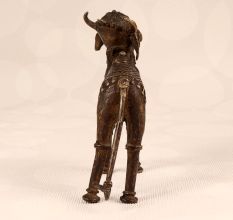 High-Quality Brass Nandi Statue in Tribal Art for Decoration
