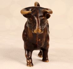 English Art Handmade Brass Statue of Fighting Bull for Decor