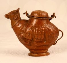 Handcrafted Copper Holy Water Pot in Cow Shape for Decor