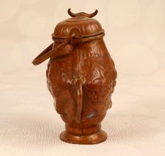 Handcrafted Copper Holy Water Pot in Cow Shape for Decor
