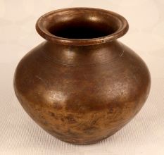 Brown Finish Holy Water Pot Made of Finest Brass for Decor