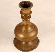 Handmade Brown Brass Hookah Base for Flower Decor