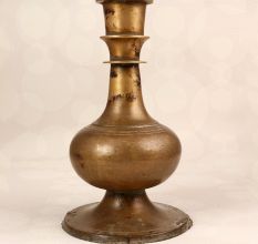 Handmade Brown Brass Hookah Base for Flower Decor