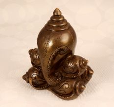 Handmade Brass Lord Ganesha Statue in Himalayan Art
