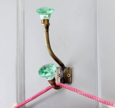 Handmade Water Diamond Glass Iron Wall Hook