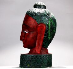 Handmade Abstract Art Wooden Buddha Statue for Decoration