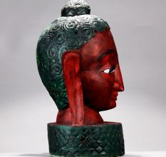 Handmade Abstract Art Wooden Buddha Statue for Decoration