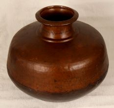 Handmade Vintage Copper Water Pot in Islamic Art for Decor