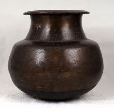 Indian Handcrafted Brass Cooking Pot from Hyderabad