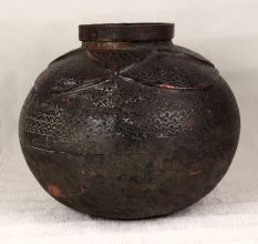 Dark Finish Handmade Copper Pot for Flower Decoration
