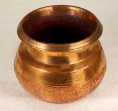 Shiny Brown Handmade Copper Planter for Home Decor