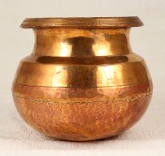 Shiny Brown Handmade Copper Planter for Home Decor