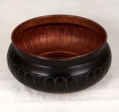 Elegant Dark Brown Handmade Pot Made of Copper