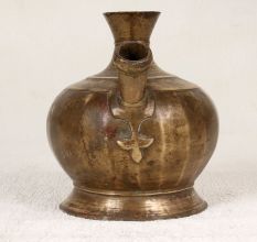 Vintage Brass Hookah Base in Himalayan Art for Decoration