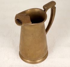 Handcrafted English Art Brass Jug with Handle for Collection