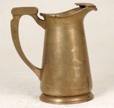 Handcrafted English Art Brass Jug with Handle for Collection