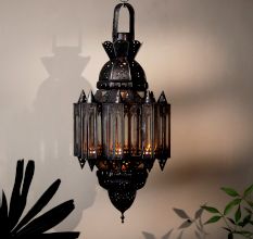 Handcrafted Beautiful Glass and Metal Lamp for Home Decoration