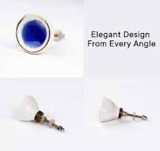 Handmade Blue Ceramic Wardrobe Knob Online