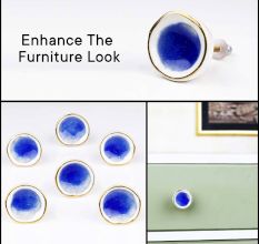 Handmade Blue Ceramic Wardrobe Knob Online