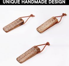 3 Pieces Decorative Wooden Door Stopper