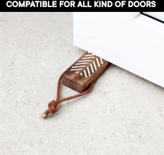3 Pieces Decorative Wooden Door Stopper
