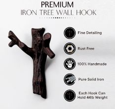 Antique Iron Tree Heavy duty Wall Hooks