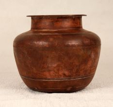 Antique Brown Handmade Flower Pot Made of Finest Brass
